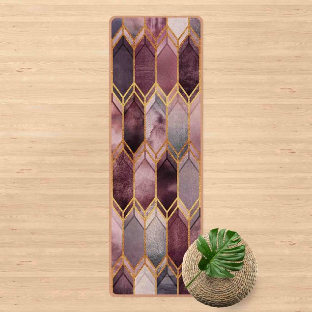 Elisabeth Fredriksson art Stained Glass Geometric Rose Gold