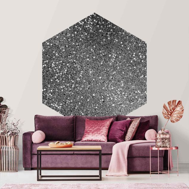 Wallpapers modern Glitter Confetti In Black And White
