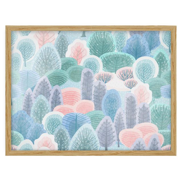 Prints nursery Happy Forest In Pastel