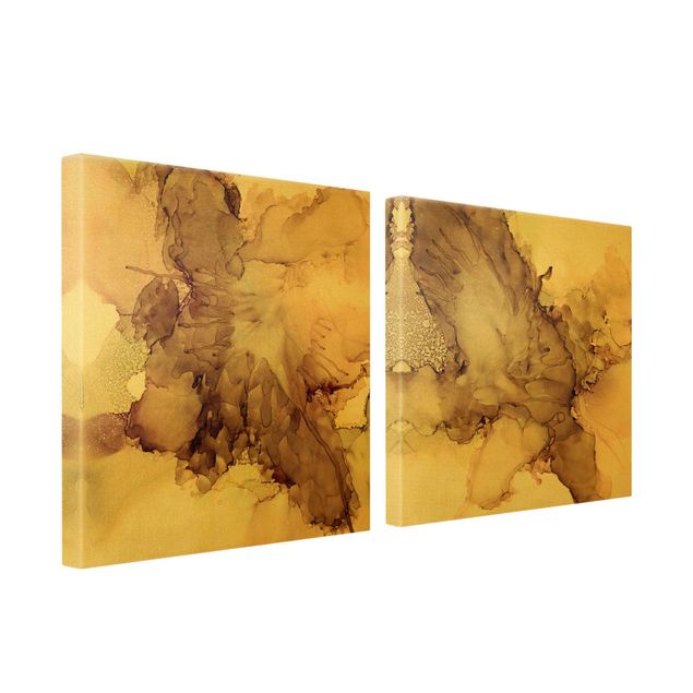 Canvas prints Golden Brown Explosions