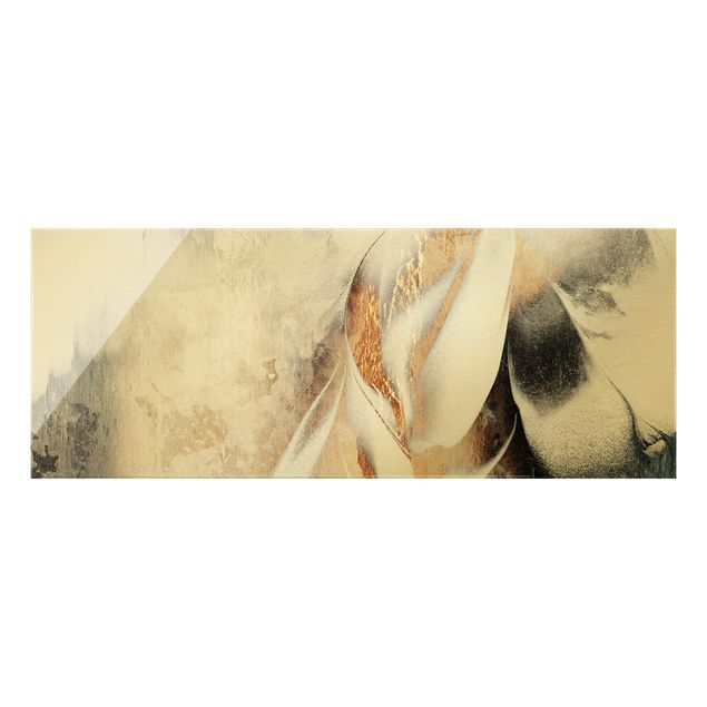 Elisabeth Fredriksson poster Golden Abstract Winter Painting