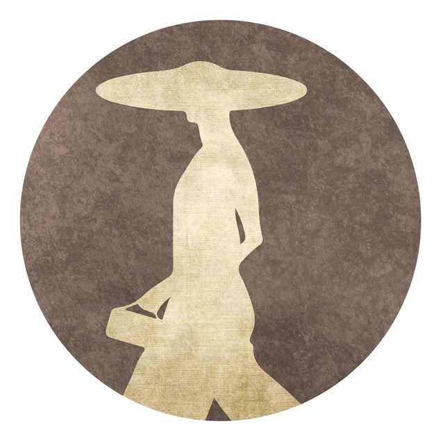 Self adhesive wallpapers Golden Lady With Hat