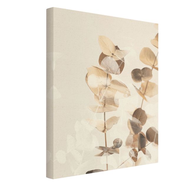 Canvas prints Golden Eucalyptus With White II