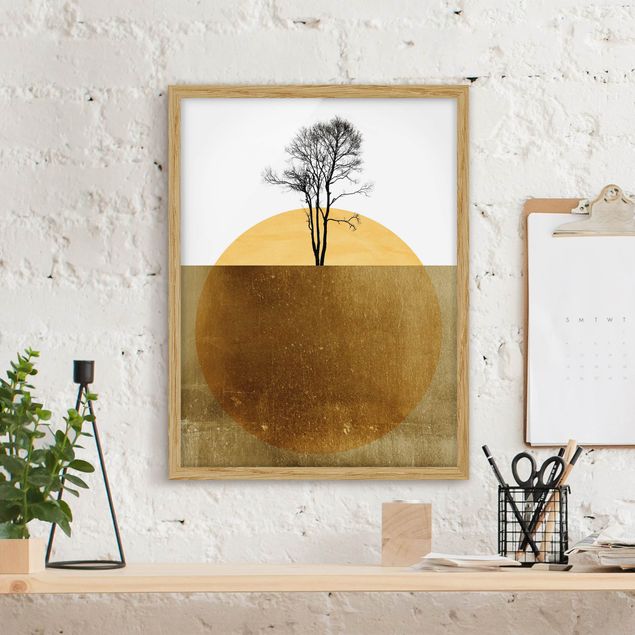 Kitchen Golden Sun With Tree