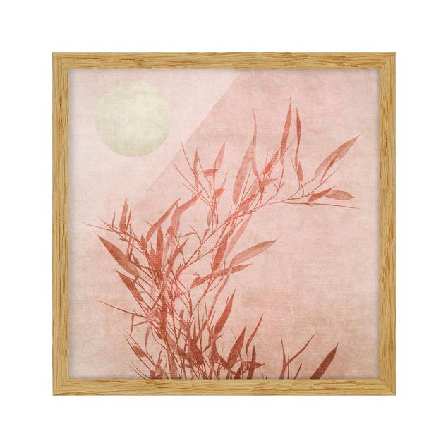 Art prints Golden Sun Pink Bamboo