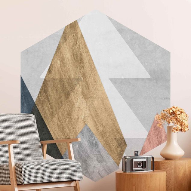 Geometric shapes wallpaper Golden Summit