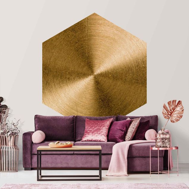 Modern wallpaper designs Golden Circle Brushed
