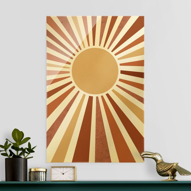 Prints abstract Golden Sun Rays