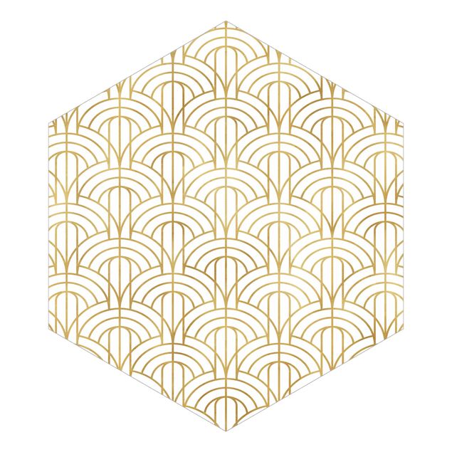 Self adhesive wallpapers Golden Art Deco Pattern XXL