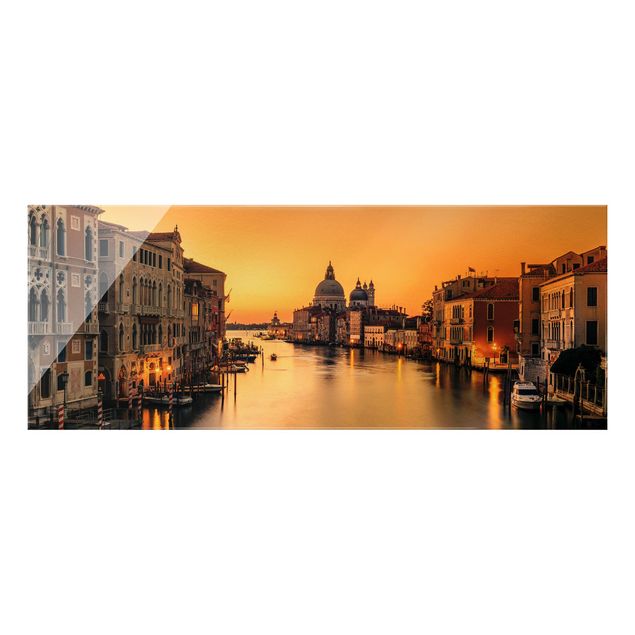 Glass prints architecture and skylines Golden Venice