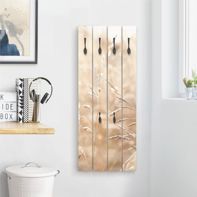 Wall mounted coat rack flower Grasses In The Sun