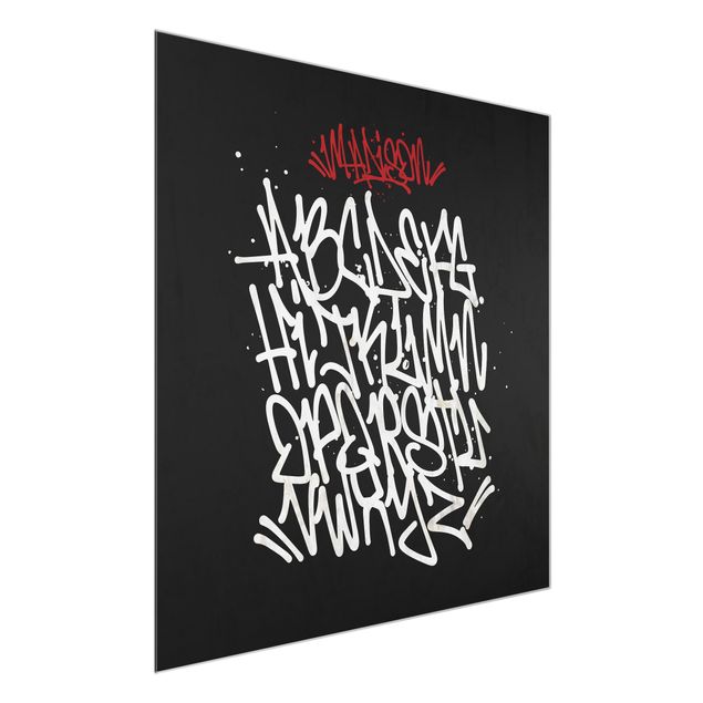 Prints black Graffiti Art Alphabet