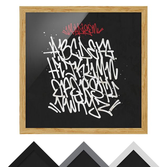Framed posters Graffiti Art Alphabet