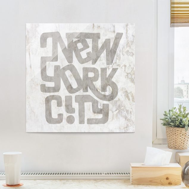 Glass prints New York Graffiti Art Calligraphy New York City