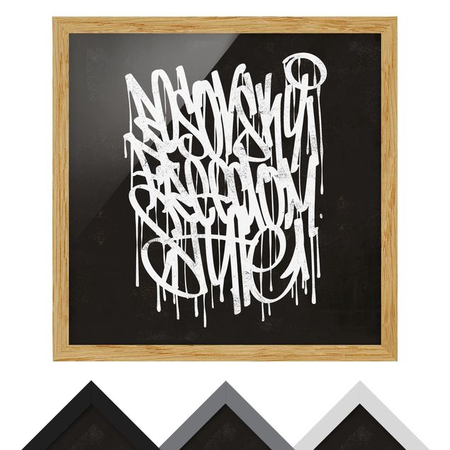 Framed prints Graffiti Art Freedom Style