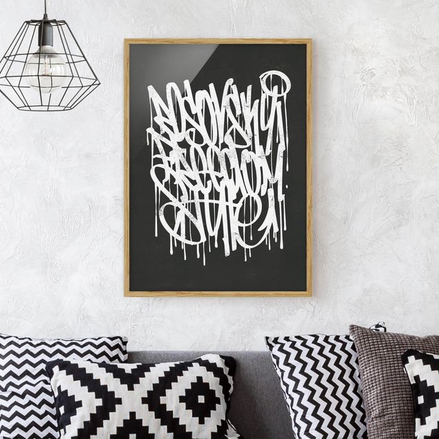 Framed quotes Graffiti Art Freedom Style
