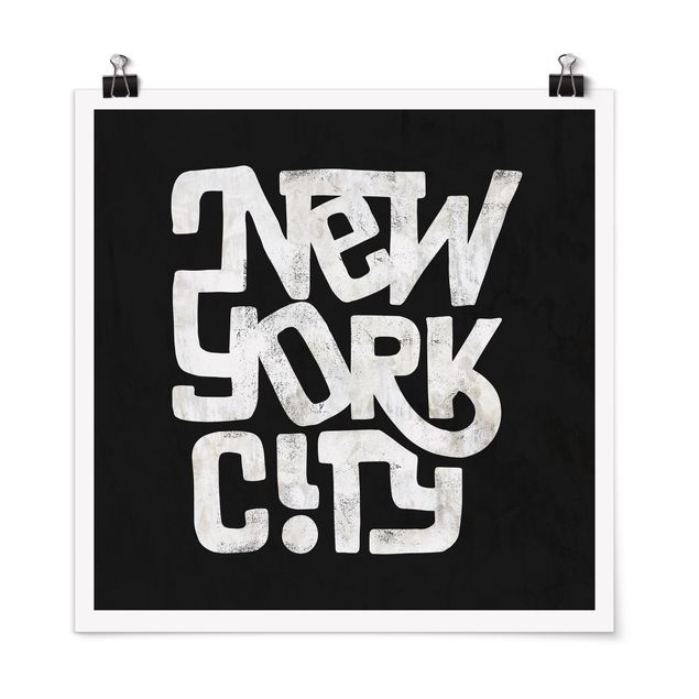 Contemporary art prints Graffiti Art Calligraphy New York City Black