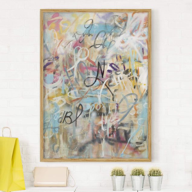 Prints quotes Graffiti Freedom In Pastel