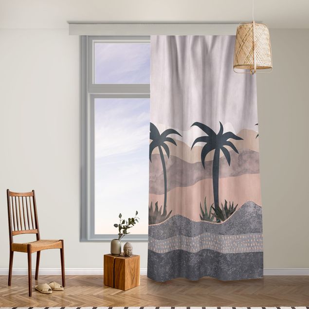 Kitchen Graphic Landscape With Palm Trees