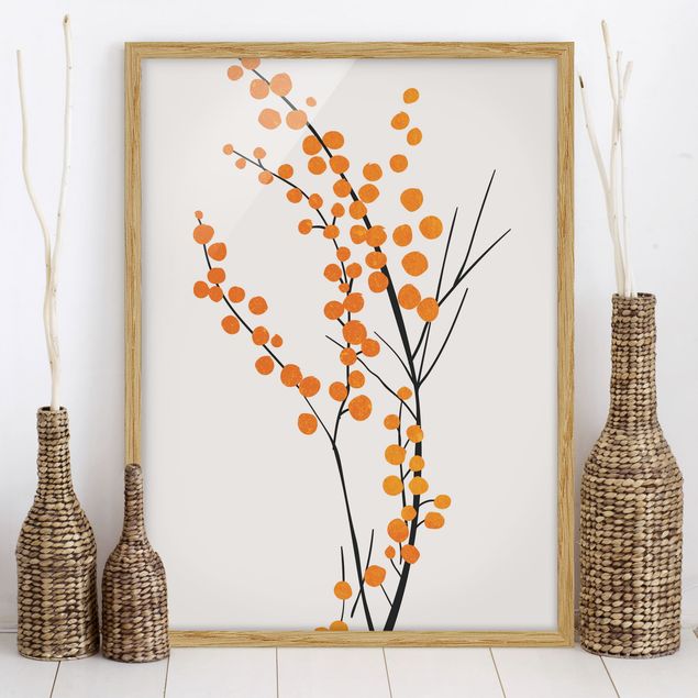 Kitchen Graphical Plant World - Berries Orange