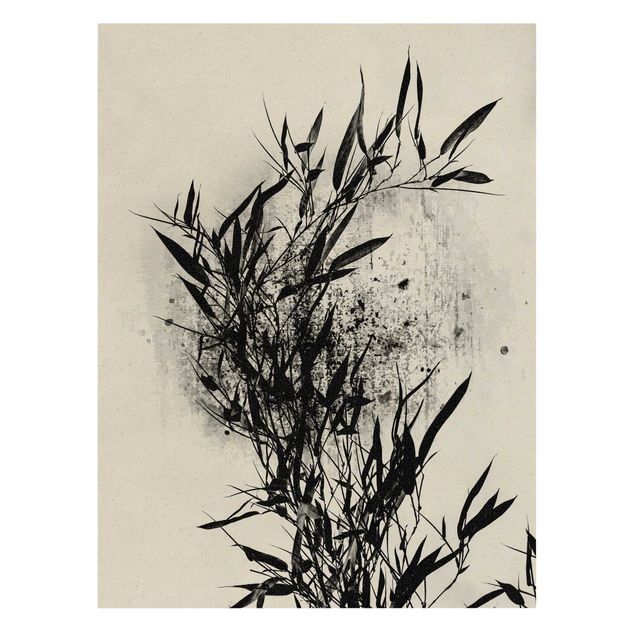 Canvas bamboo Graphical Plant World - Black Bamboo