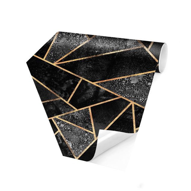 Wallpapers patterns Gray Triangles Gold