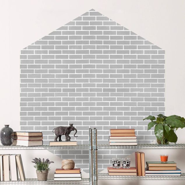Brick effect wallpaper Gray Brick Wall