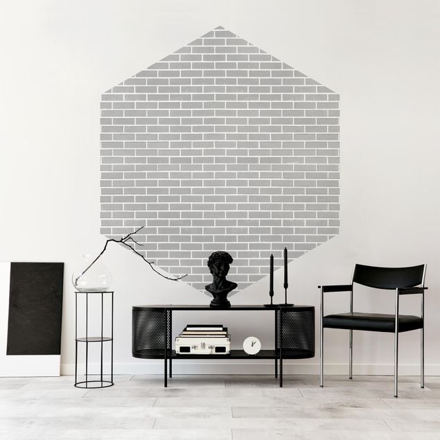Contemporary wallpaper Gray Brick Wall