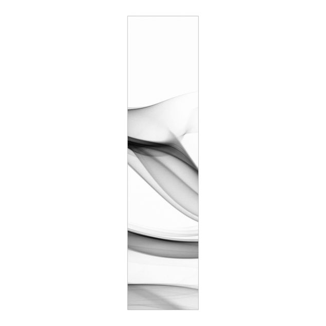 Sliding panel curtains abstract Grey Flame