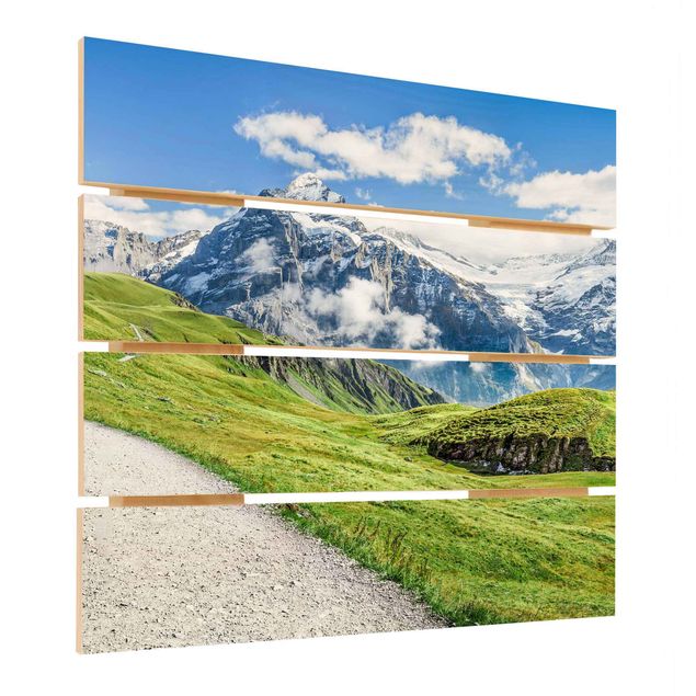 Print on wood - Grindelwald Panorama