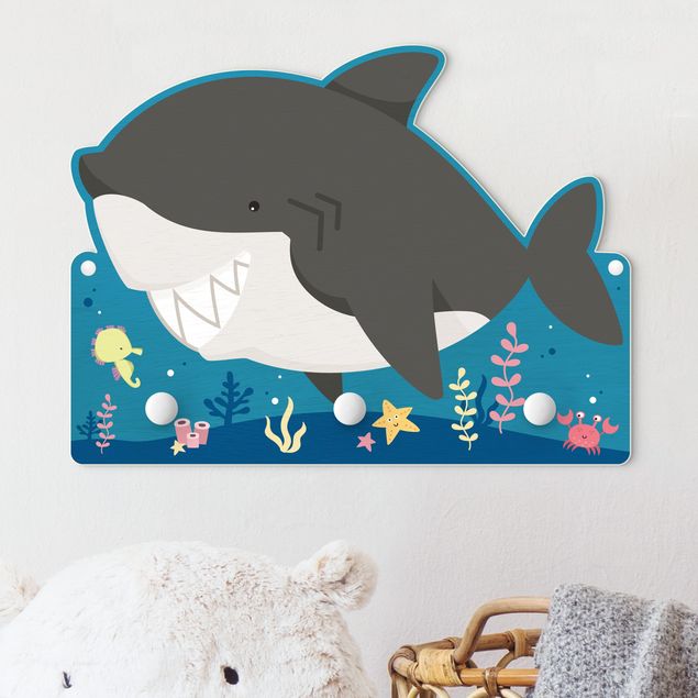Nursery decoration Grinning Shark In The Ocean