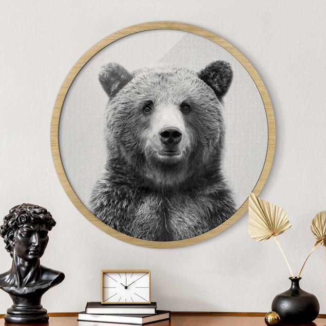 Nursery decoration Grizzly Bear Gustel Black And White