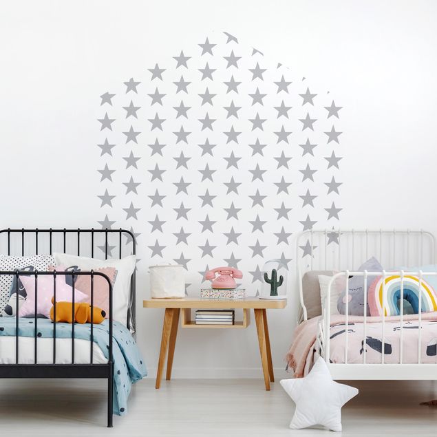 Wallpapers patterns Large Gray Stars On White