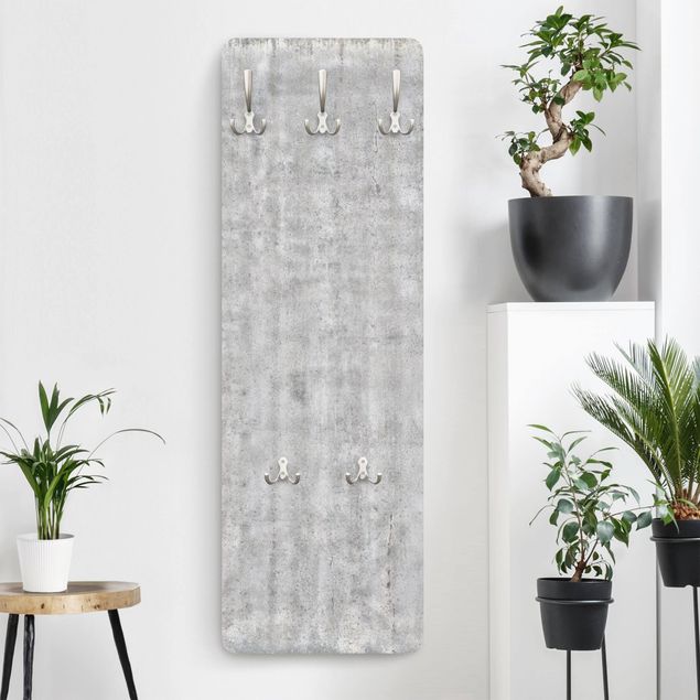 Coat rack patterns Large Wall With Concrete Look