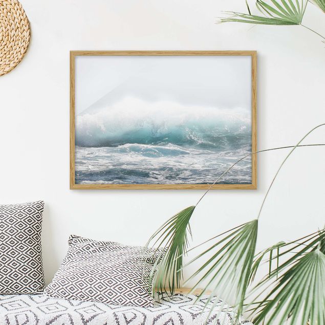 Framed beach pictures Large Wave Hawaii