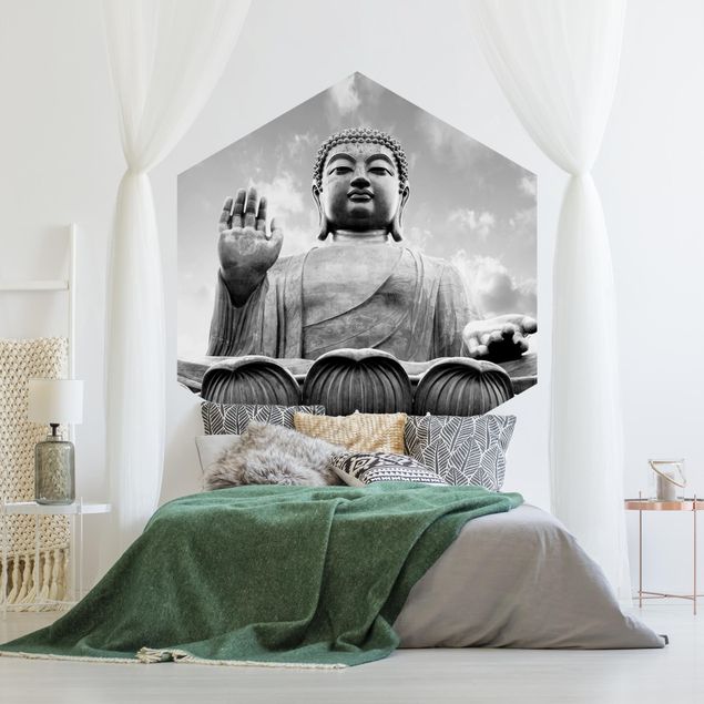 Wallpapers spiritual Big Buddha Black And White