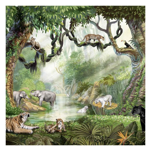 Wallpapers animals Big cats in the jungle oasis