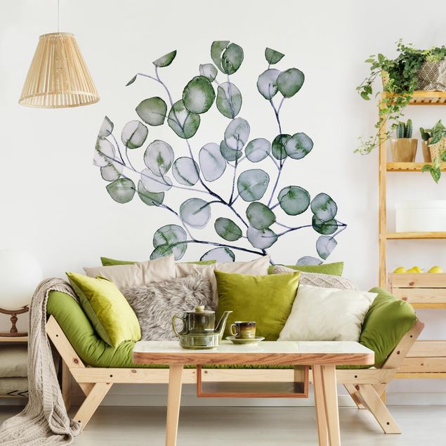 Wallpapers green Green Watercolour Eucalyptus Branch
