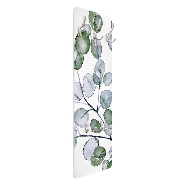 Coat rack modern - Green Watercolour Eucalyptus Branch