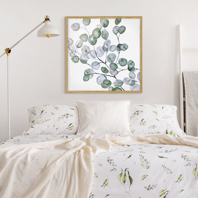 Floral picture Green Watercolour Eucalyptus Branch