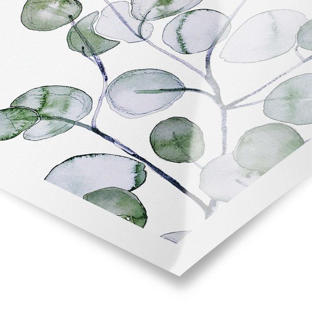 Monika Strigel Art prints Green Watercolour Eucalyptus Branch