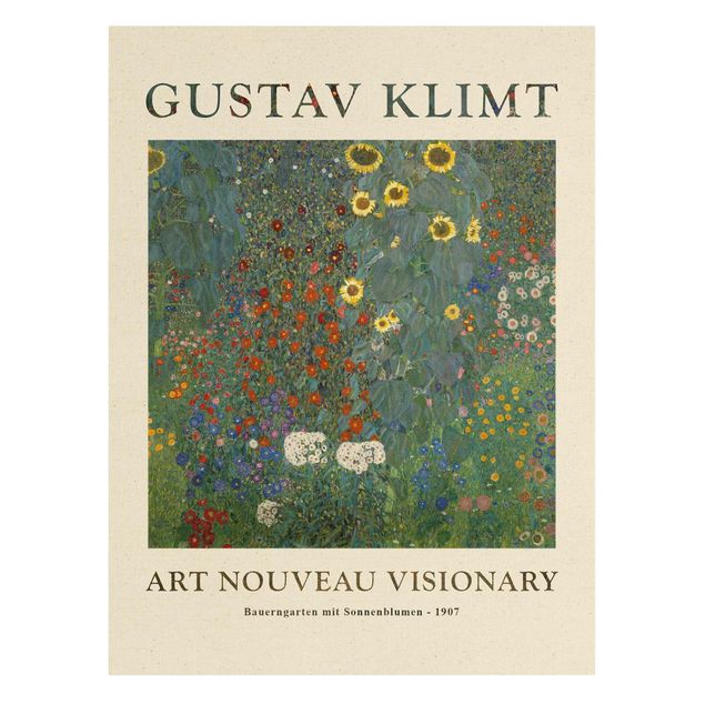 Art posters Gustav Klimt - Farmer's Garden With Sunflowers - Museum Edition