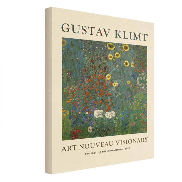 Canvas prints art print Gustav Klimt - Farmer's Garden With Sunflowers - Museum Edition