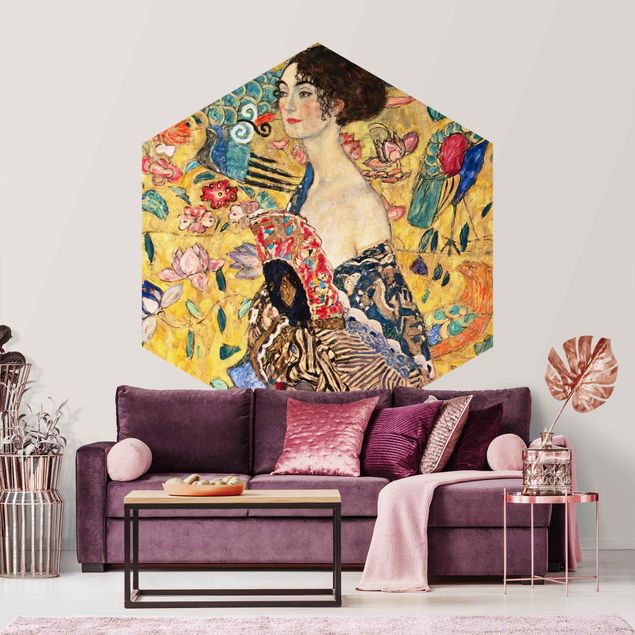 Art style Gustav Klimt - Lady With Fan