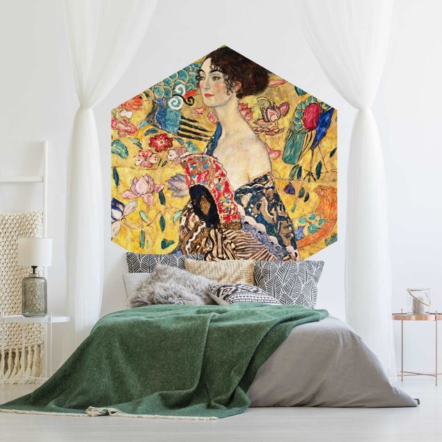 Contemporary wallpaper Gustav Klimt - Lady With Fan