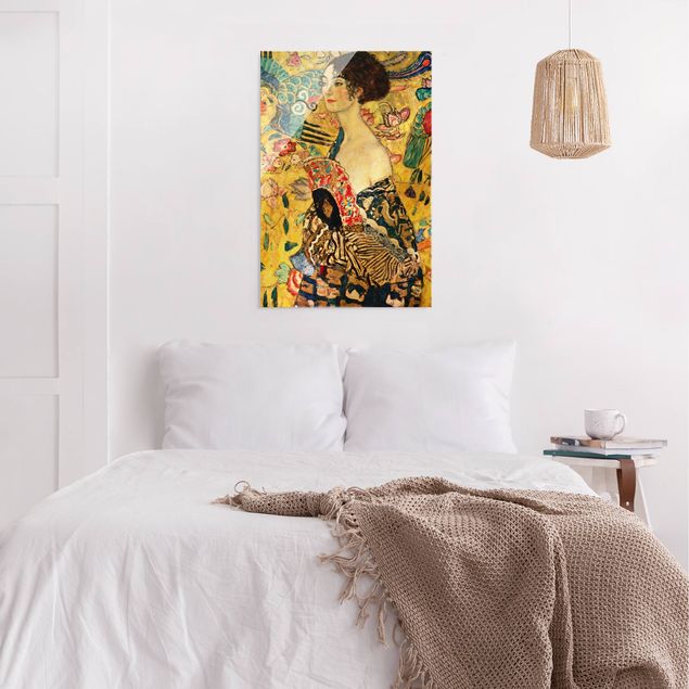 Art posters Gustav Klimt - Lady With Fan