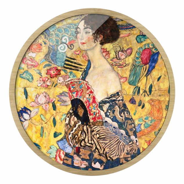 Modern art prints Gustav Klimt - Lady With Fan