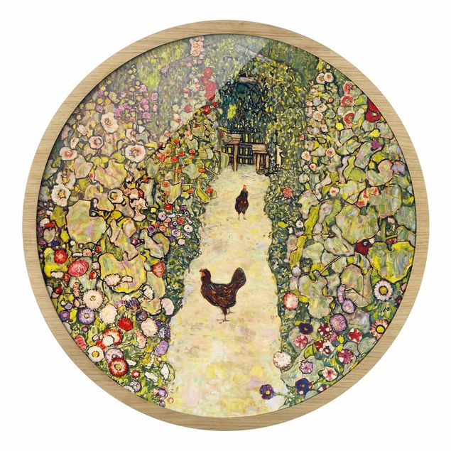 Modern art prints Gustav Klimt - Garden Path with Hens