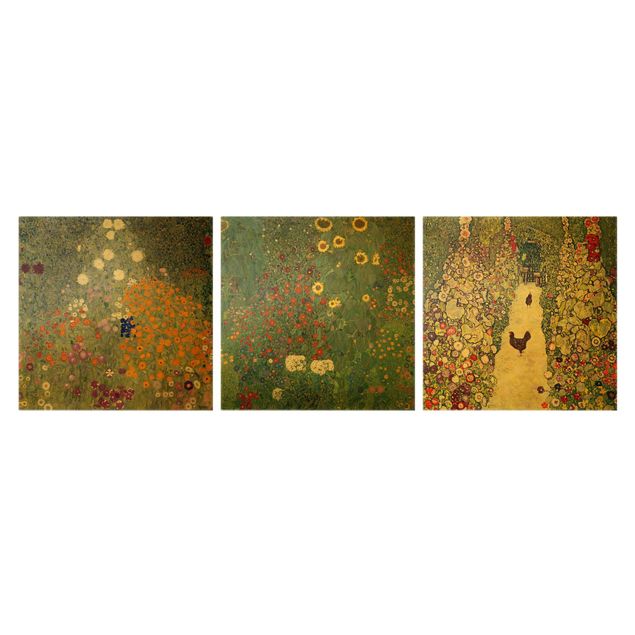 Canvas art prints Gustav Klimt - In The Garden
