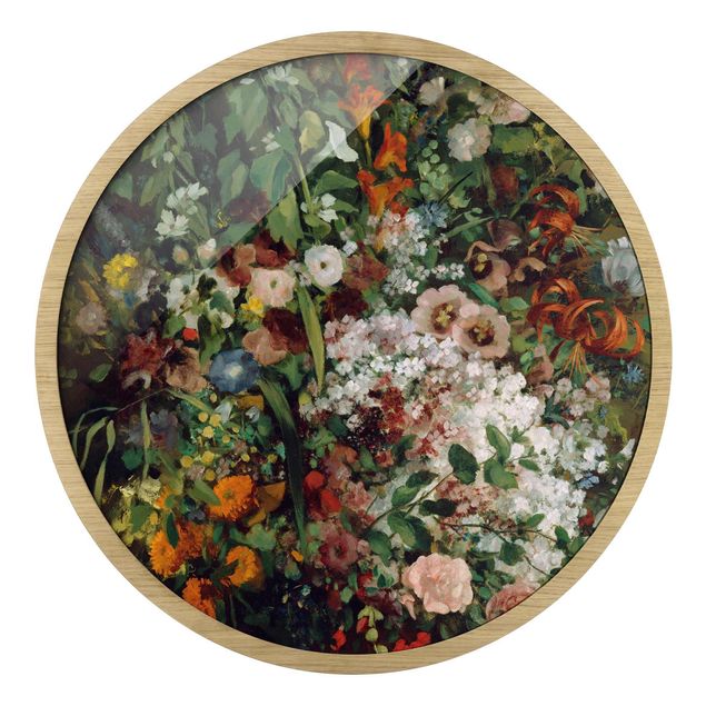 Floral prints Gustave Courbet - Bouquet In Vase